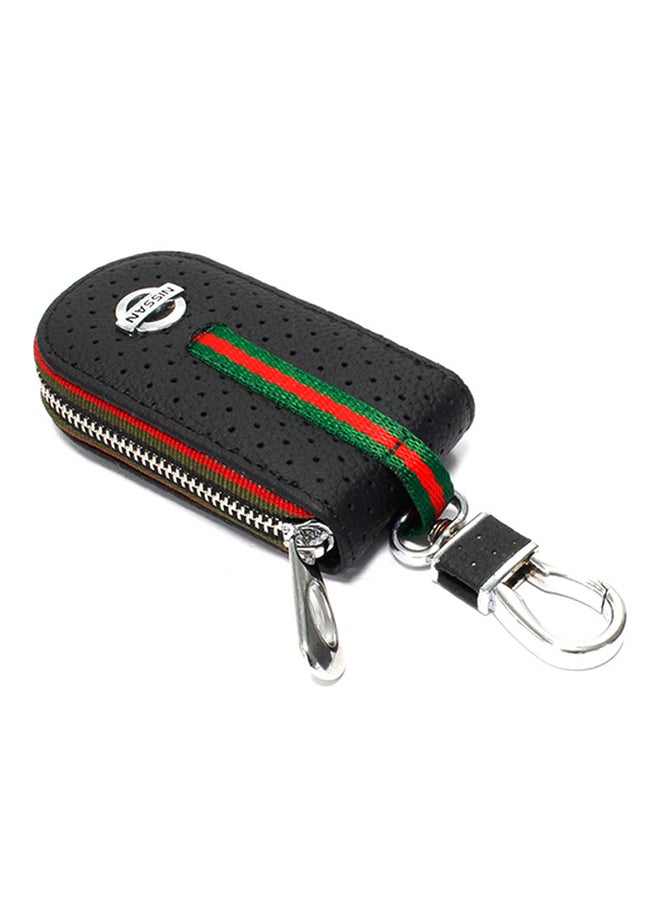 AFGT Nissan Logo Key Fob Case With Carabiner Hook  - Image 1