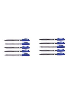 10-Piece Ballpoint Pen Set Blue