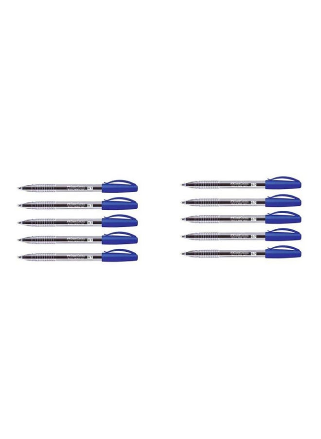 FABER-CASTELL - 10-Piece Ballpoint Pen Set Blue - Image 1