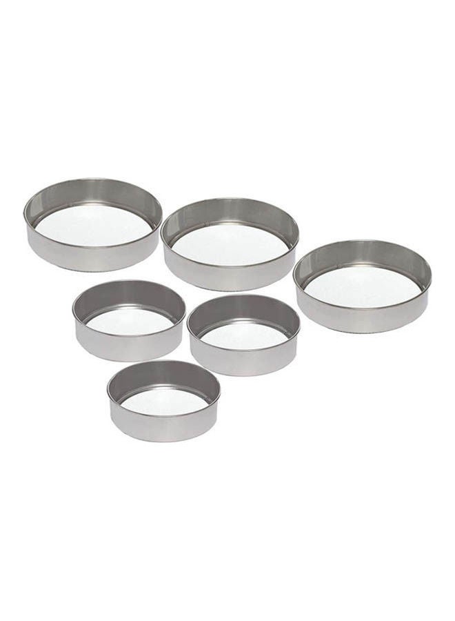Flour Sifter, 6 Pieces Silver - Image 1