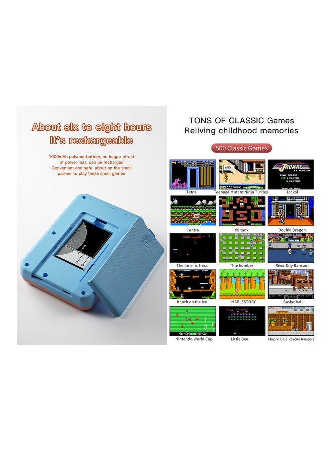 MissTiara - 500-In-1 Super Handheld Game Console For Two Players 10x5x13.7cm - Image 1