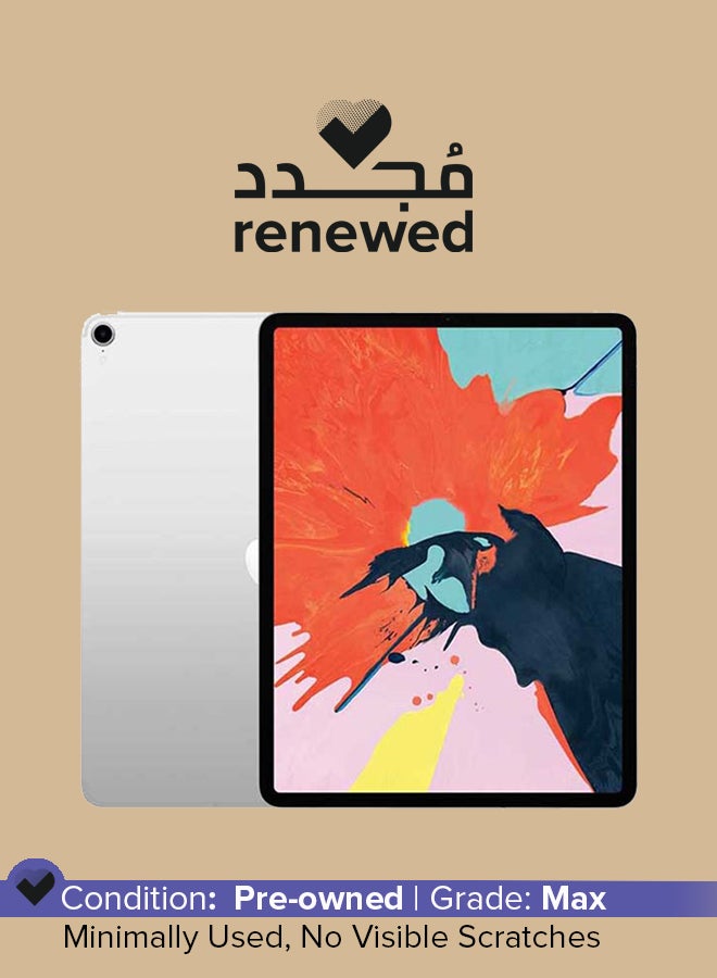 ابل  Renewed - iPad Pro 2018 (1st Gen) 11inch 64GB Wi-Fi Silver With FaceTime - Image 1