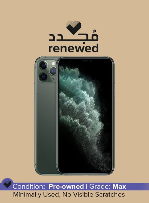 Renewed - iPhone 11 Pro Dual SIM With Facetime Midnight Green 256GB 4G LTE - Physical Dual SIM Version