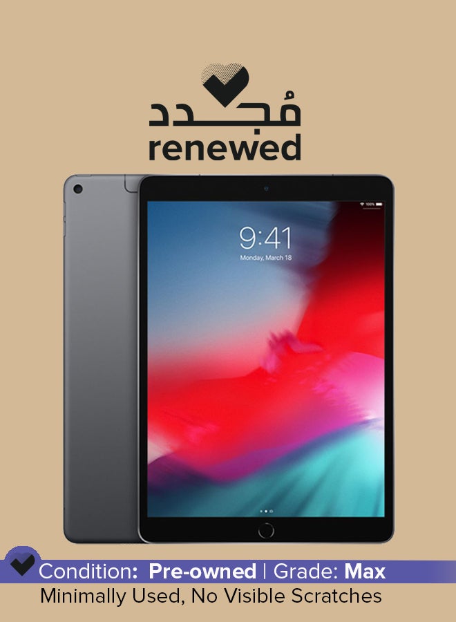 Apple - Renewed - iPad Air 2019 (3rd Gen) 10.5inch 64GB Wi-Fi 4G LTE Space Gray With FaceTime - Image 1