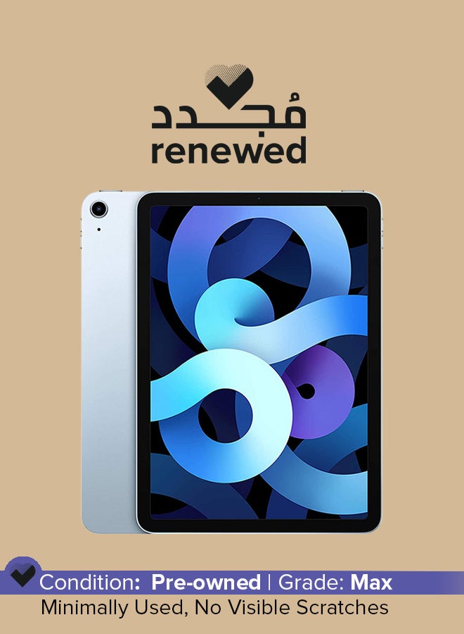 Apple Renewed - iPad Air - 2020 (4th Gen) 10.9inch 256GB WiFi 4G LTE Sky Blue With Facetime - Image 1