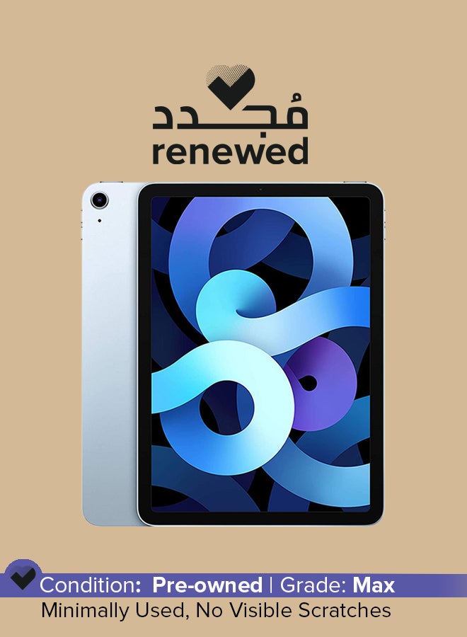 Apple Renewed - iPad Air - 2020 (4th Gen) 10.9inch 64GB WiFi 4G LTE Sky Blue With Facetime - Image 1