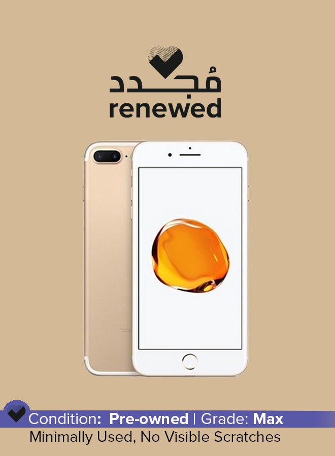 ابل  مُجدد - هاتف آيفون 7 بلس بذاكرة داخلية 32 جيجابايت ويدعم تقنية 4G LTE مع تطبيق فيس تايم باللون الذهبي - Image 1