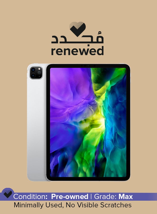 ابل  Renewed - iPad Pro 2020 (2nd Gen) 11-inch 1TB Wi-Fi Silver With FaceTime - Image 1