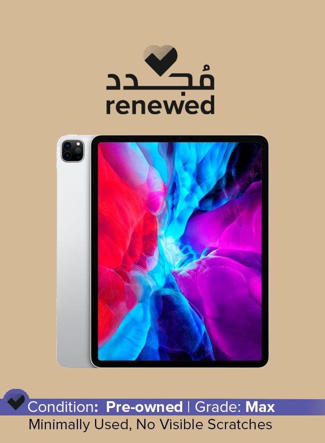 ابل  Renewed - iPad Pro 2020 (4th Gen) 12.9-inch 512GB Wi-Fi Silver With FaceTime - Image 1