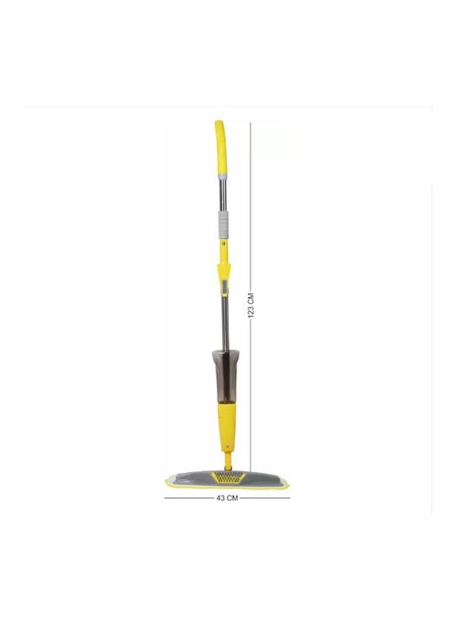 CLASSYTOUCH - Floor Spray Mob With Washable Cleaning Pad Yellow/Grey 66x14.5x11cm - Image 1