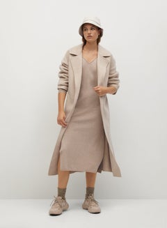 Side Slit Dress Light Pastel Grey