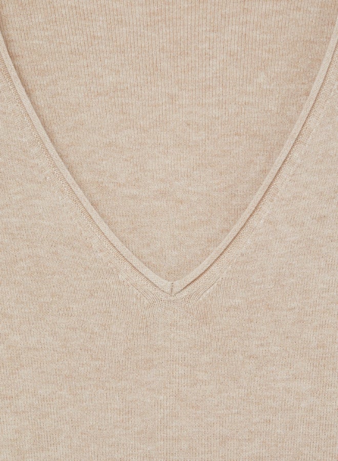 MANGO - Side Slit Dress Light Pastel Grey - Image 1