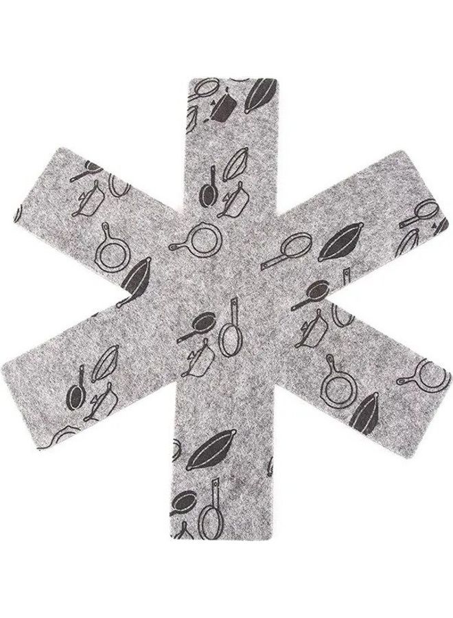 كلاسي تاتش بساط حماية لأدوات الطهي رمادي/ بنيٌّ