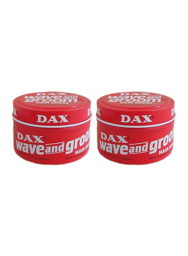 DAX Pack Of 2 Wave And Groom Hair Wax 99x2grams  - Image 1