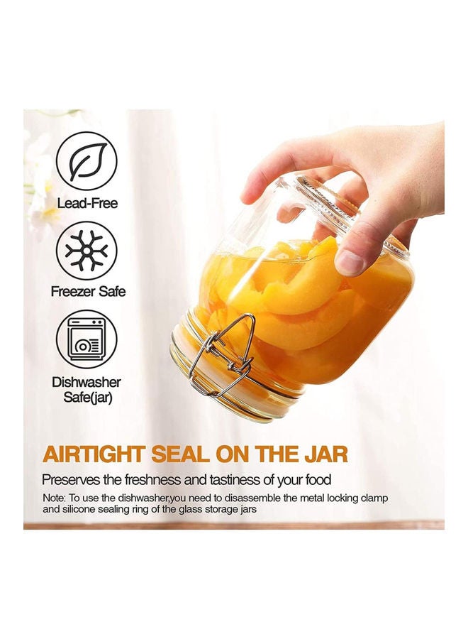 AIWANTO Glass Canister Storage Jar Clear 1000ml - Image 4