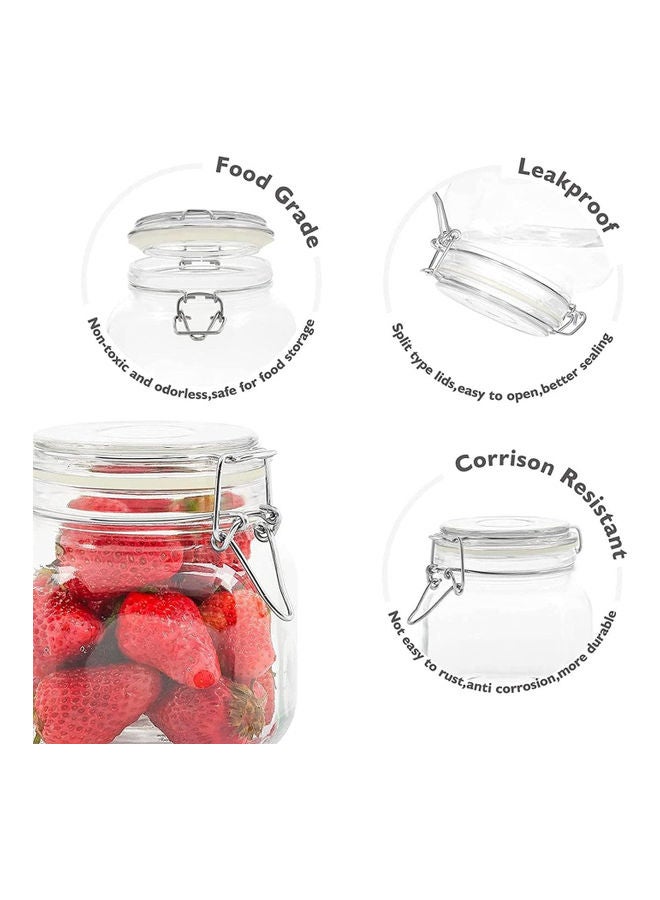 AIWANTO Glass Canister Storage Jar 750ml Clear - Image 5