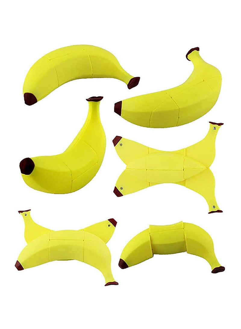 Amal - Plastic Banana Shape Cube Puzzle 15 x 8 x 4cm - Image 1