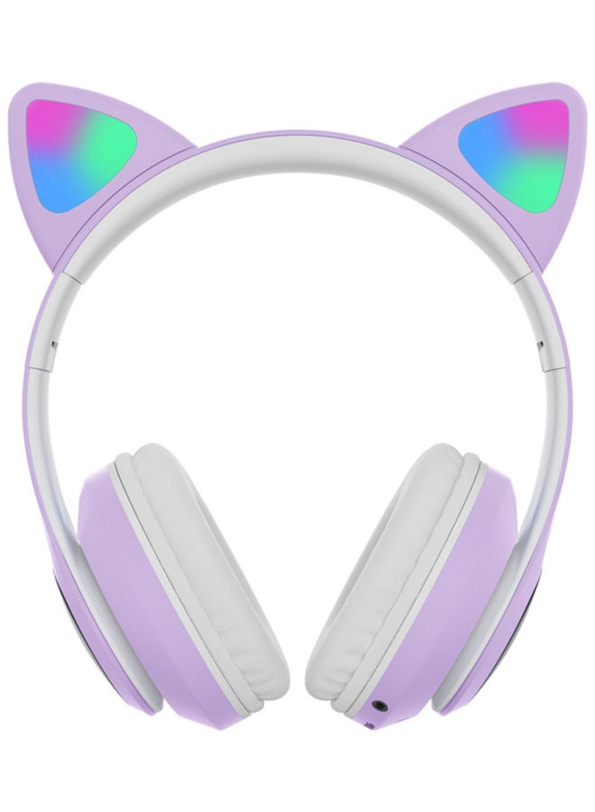 Foldable Cat Ears BT 5.0 Headset Purple  - Image 5
