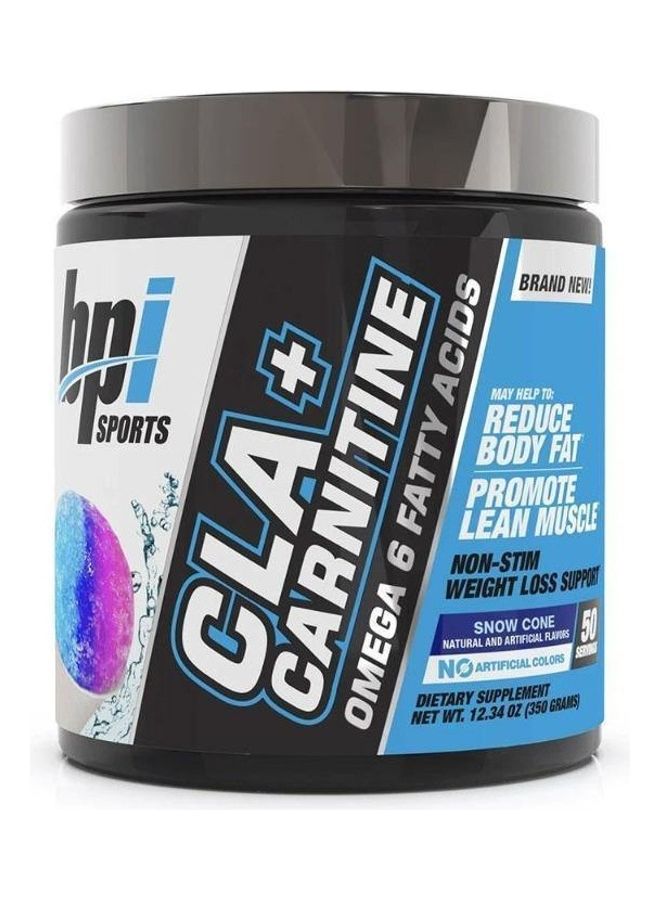 BPI SPORTS CLA + Carnitine Non-Stimulant - Snow Cone - 50 Servings