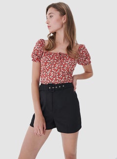 Mohito Floral Print Top Red  - Image 2