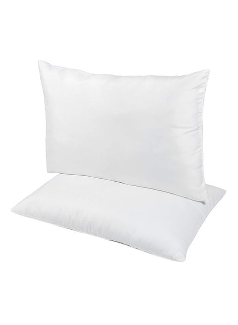 2-Piece Sleeping Pillow Synthetic Fibre White ‎70 x 30 x 48cm