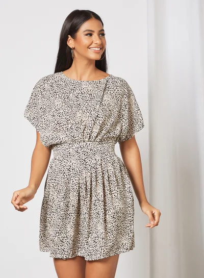 Jacqueline de Yong Printed Mini Dress White
