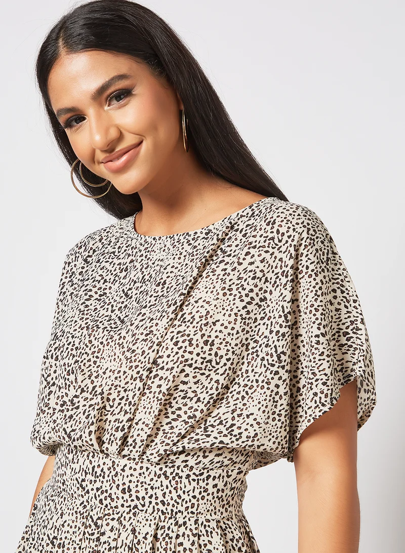 Jacqueline de Yong Printed Mini Dress White