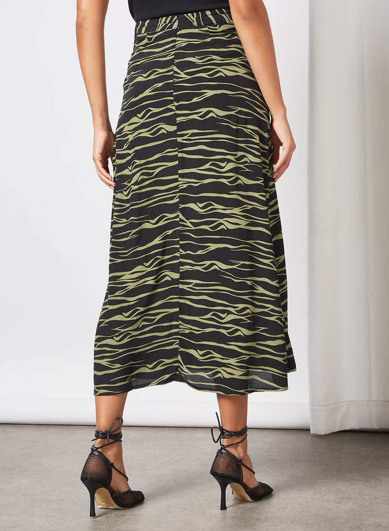 Jacqueline de Yong - All-Over Print Skirt Black - Image 1