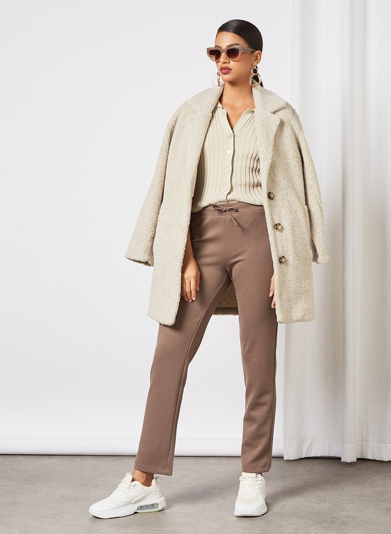 Jacqueline de Yong - Teddy Coat Beige - Image 1