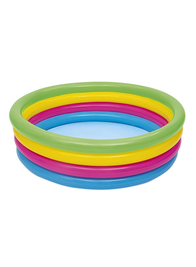 Bestway 4-Ring Inflatable Non-Toxic Portable Unique Design Summer Play Pool For Kids 62x18inch - Image 1