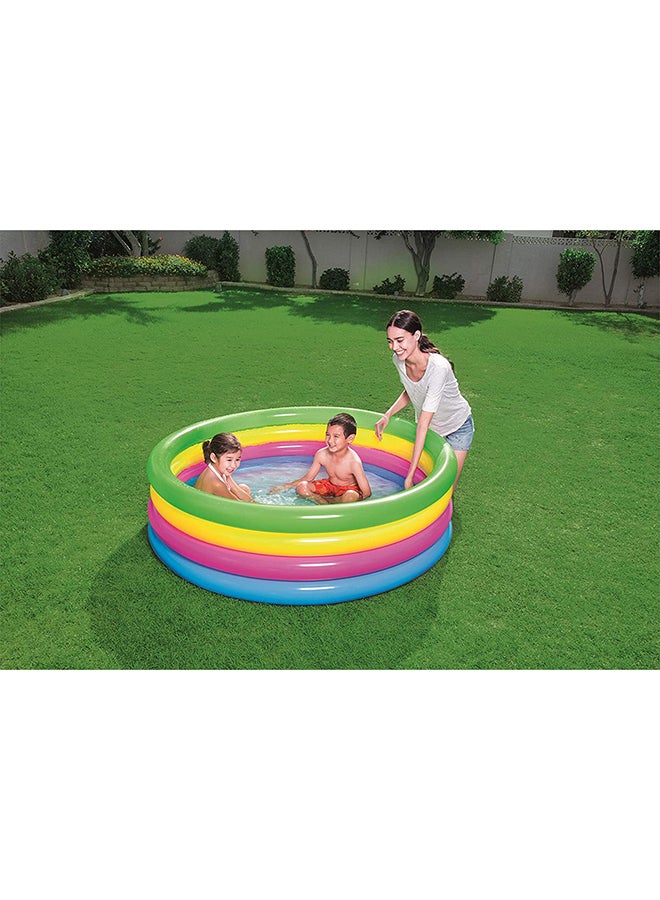 Bestway 4-Ring Inflatable Non-Toxic Portable Unique Design Summer Play Pool For Kids 62x18inch - Image 3