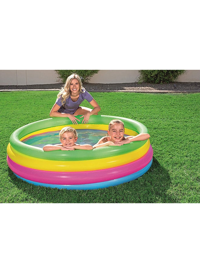 Bestway 4-Ring Inflatable Non-Toxic Portable Unique Design Summer Play Pool For Kids 62x18inch - Image 4