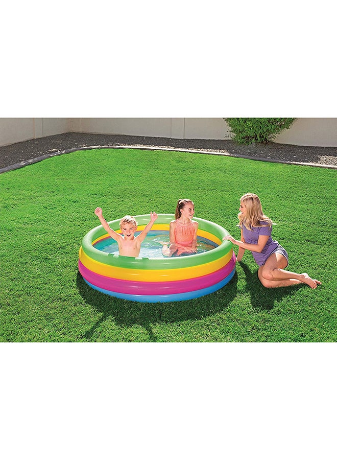 Bestway 4-Ring Inflatable Non-Toxic Portable Unique Design Summer Play Pool For Kids 62x18inch - Image 5