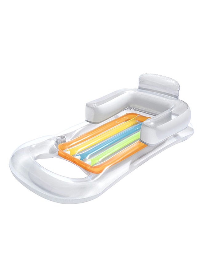 Bestway Inflatable Lounge Pool Float Fantastic Fun Easy To Assemble For Kids Multicolour 161x84cm 161x84cm  - Image 2