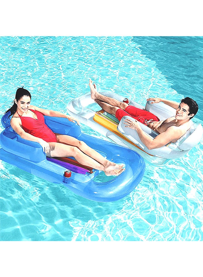 Bestway Inflatable Lounge Pool Float Fantastic Fun Easy To Assemble For Kids Multicolour 161x84cm 161x84cm  - Image 4