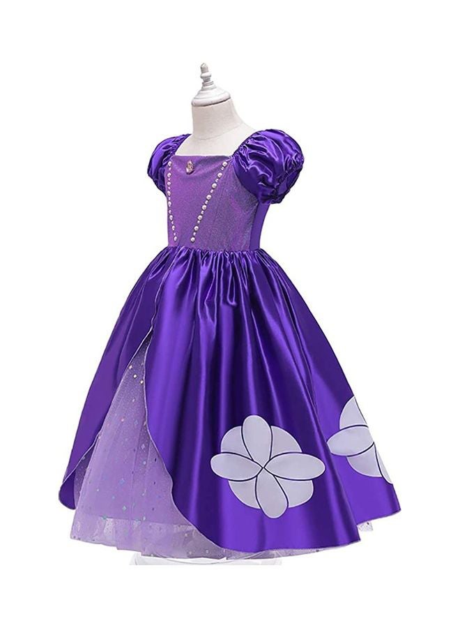XiuWoo - Sofia Aurora Cinderella Fancy Party Dress Costume Set With Accessories Purple 170cm - Image 1