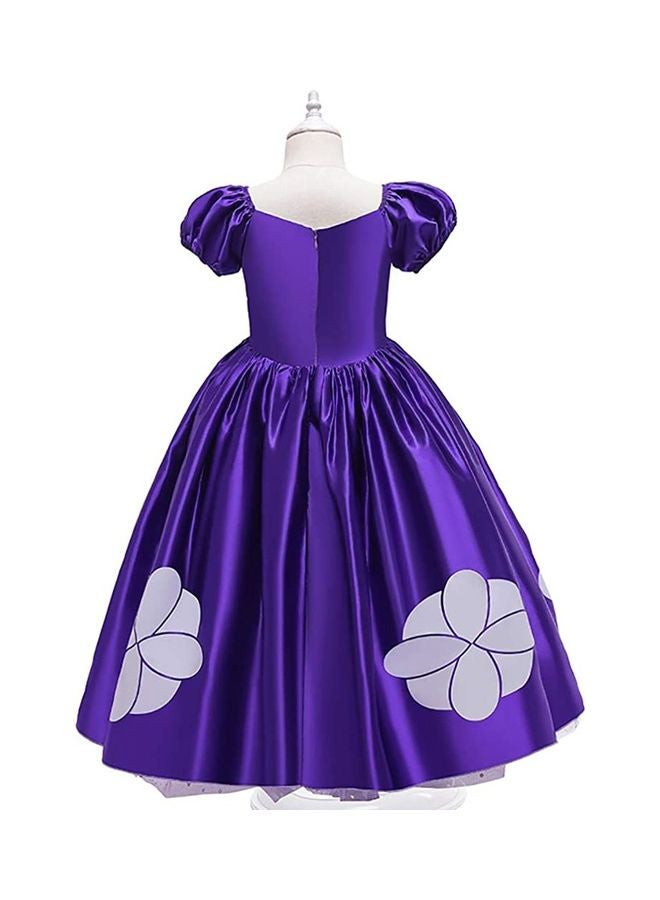 XiuWoo - Sofia Aurora Cinderella Fancy Party Dress Costume Set With Accessories Purple 170cm - Image 1