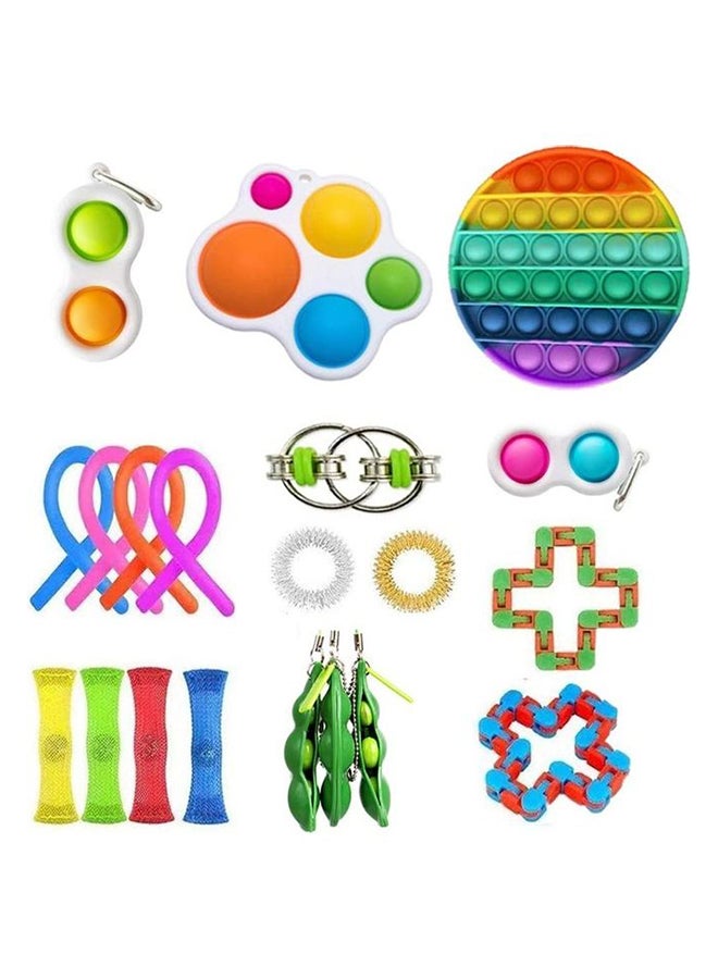 XiuWoo - 20-Piece Simple Dimple Mini Bubble Ergonomic Stress Relief Sensory Fidget Toy Set - Image 1