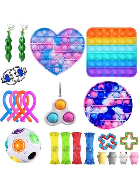 22-Piece Simple Dimple Mini Bubble Sensory Lightweight High-Quality Fidget Toy Set