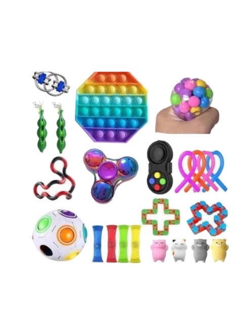 23-Piece Simple Dimple Mini Bubble Sensory Lightweight High-Quality Fidget Toy Set