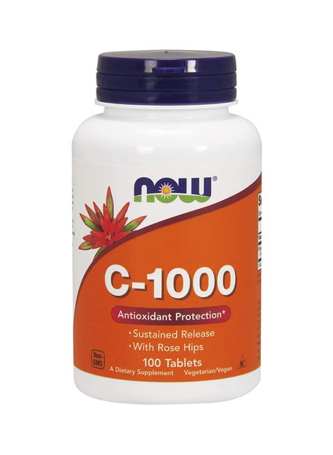 Vitamin C-1000 Sustained Release with Rose hip, 100 Tablets