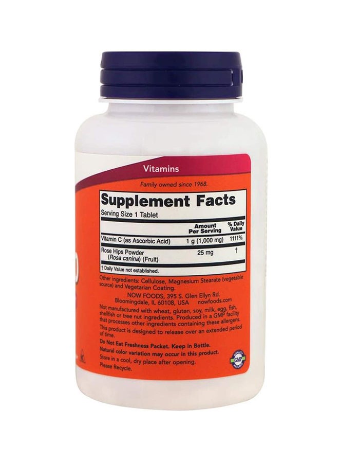 Now Foods - Vitamin C-1000 Sustained Release with Rose hip, 100 Tablets - Image 1