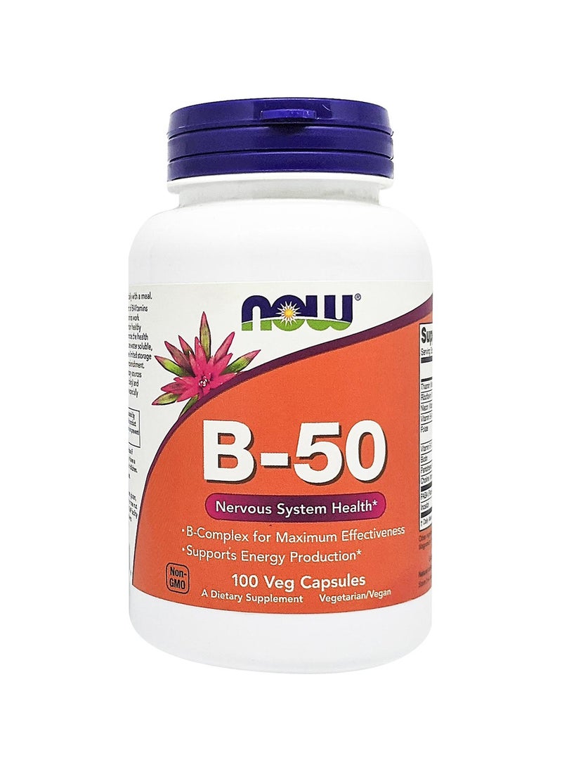 Now Foods B-50 Nervous System Health - 100 Capsules - Image 1