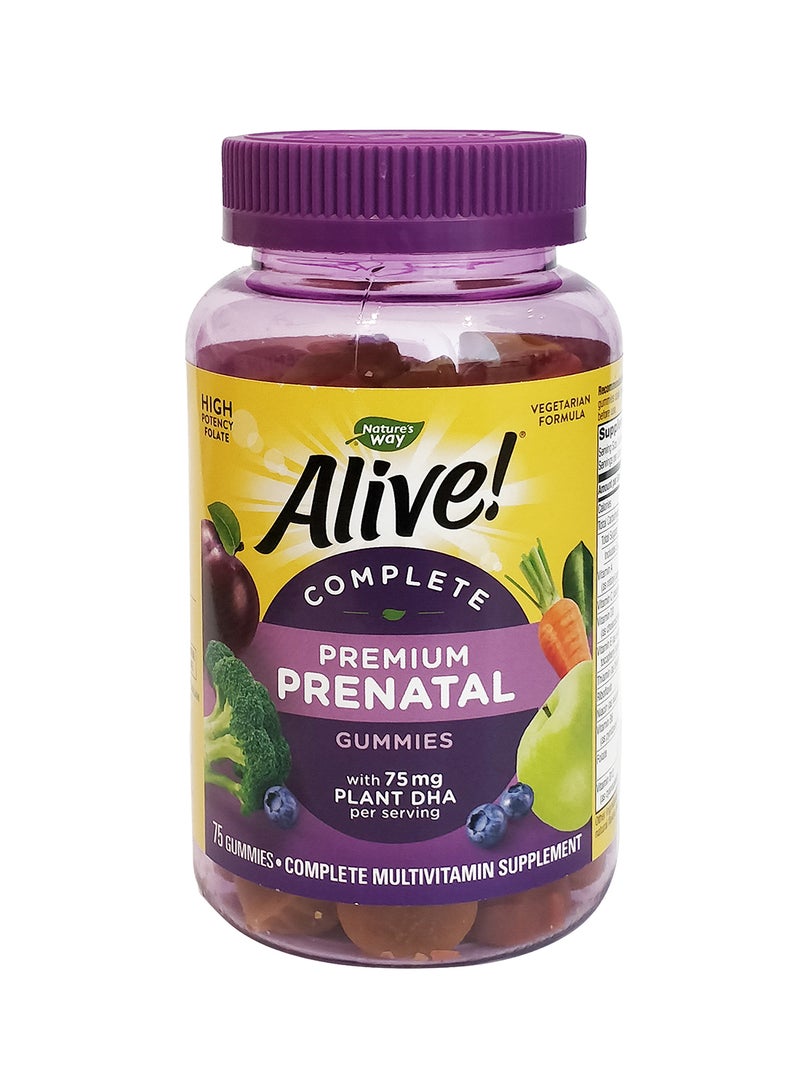 Nature's Way Alive! Complete Prenatal Multi-Vitamin Dietary Supplement - 75-Gummies - Image 1