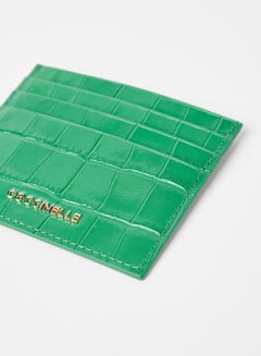 COCCINELLE Textured Leather Card Holder Green  - Image 4