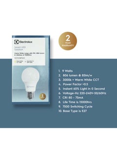 Electrolux 3-Pieces LED Bulbs White 9watt  - Image 4
