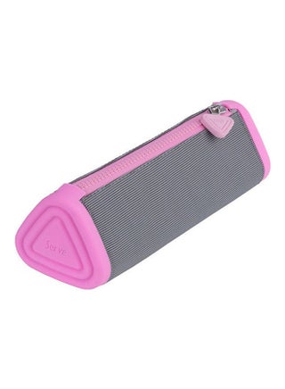 Silicone Triangle School Pencil Case Fuchsia - v1633526519/N51244066A_1