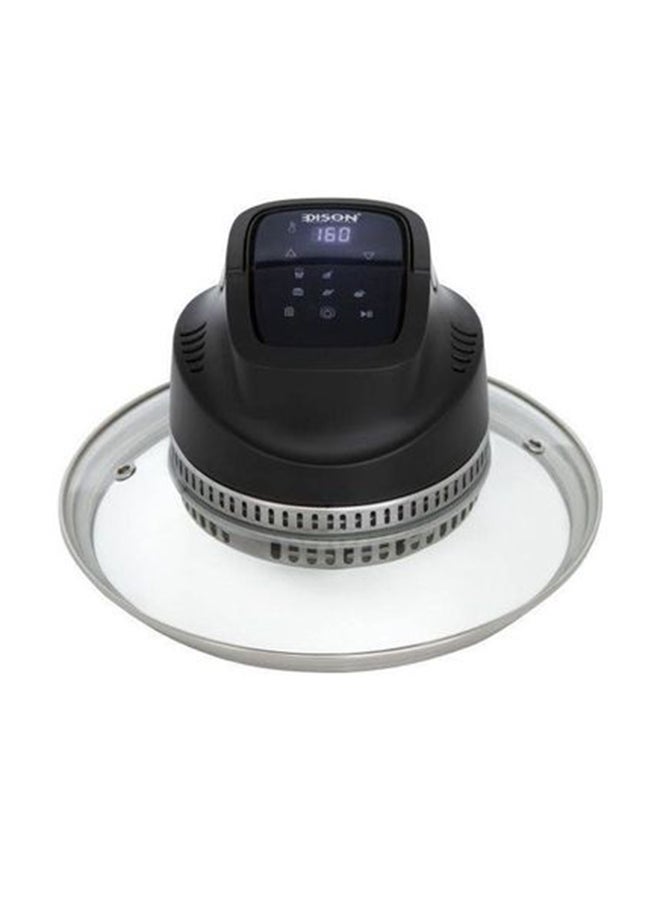 اديسون - شواية محمولة لموقد الضغط الكهربائي إديسون 8.0 L 1200.0 W GT-A068 شفاف/ أسود - Image 1