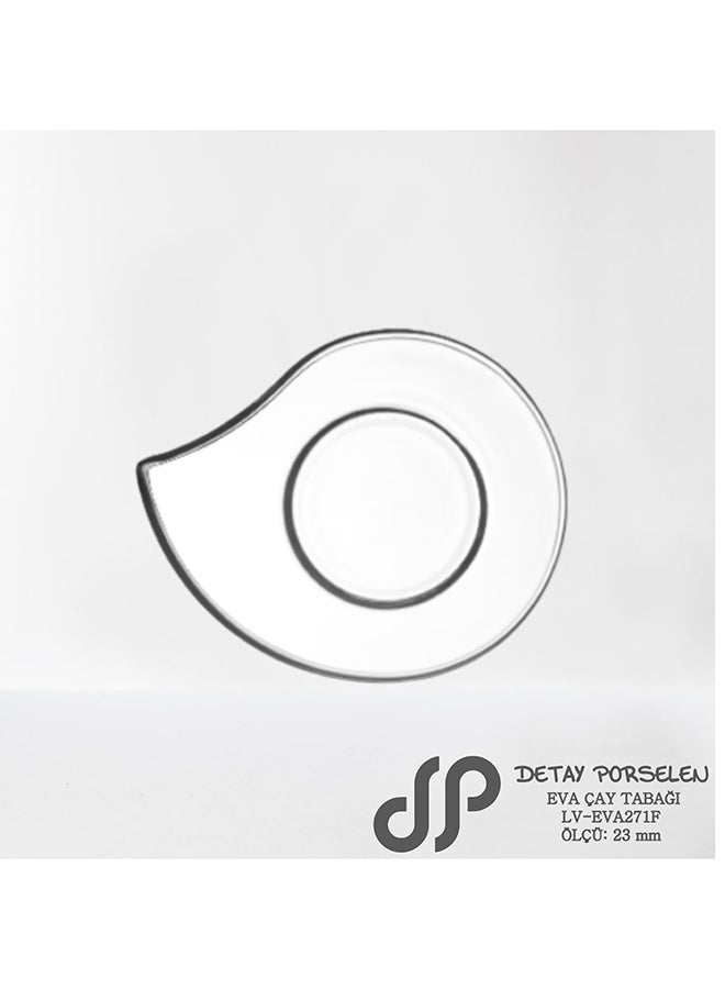LAV 6-Piece Eva Tea Saucer Clear 135mm  - Image 2