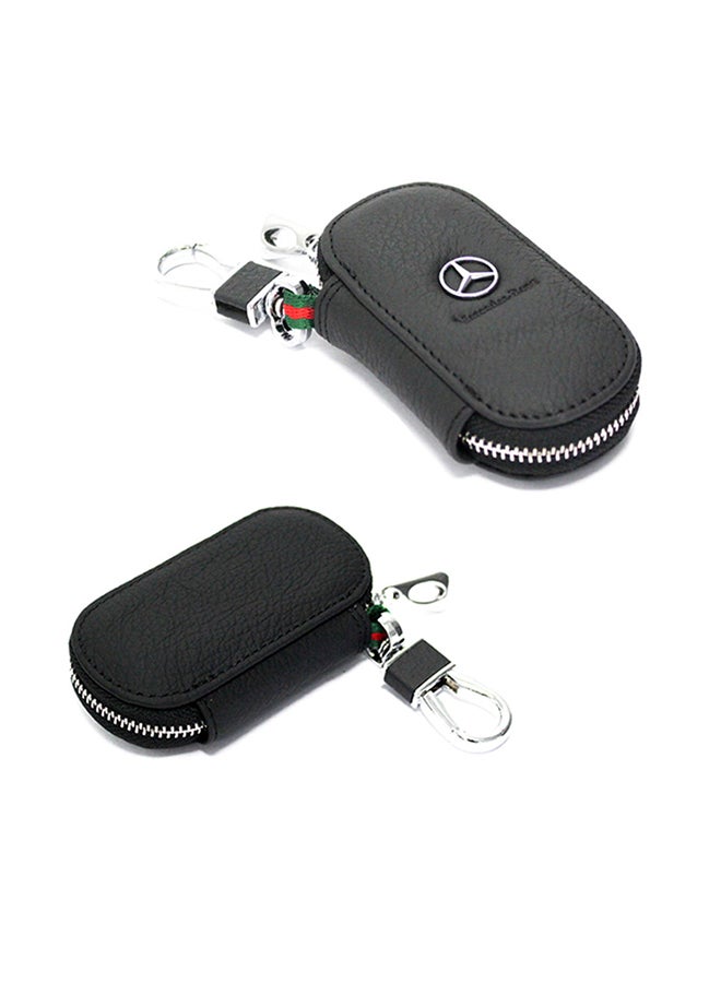 AFGT Mercedes Benz Logo Key Fob Case With Carabiner Hook  - Image 4
